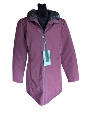 NWT Pajar Canada Winter Coat Women Large Wine Mulberry